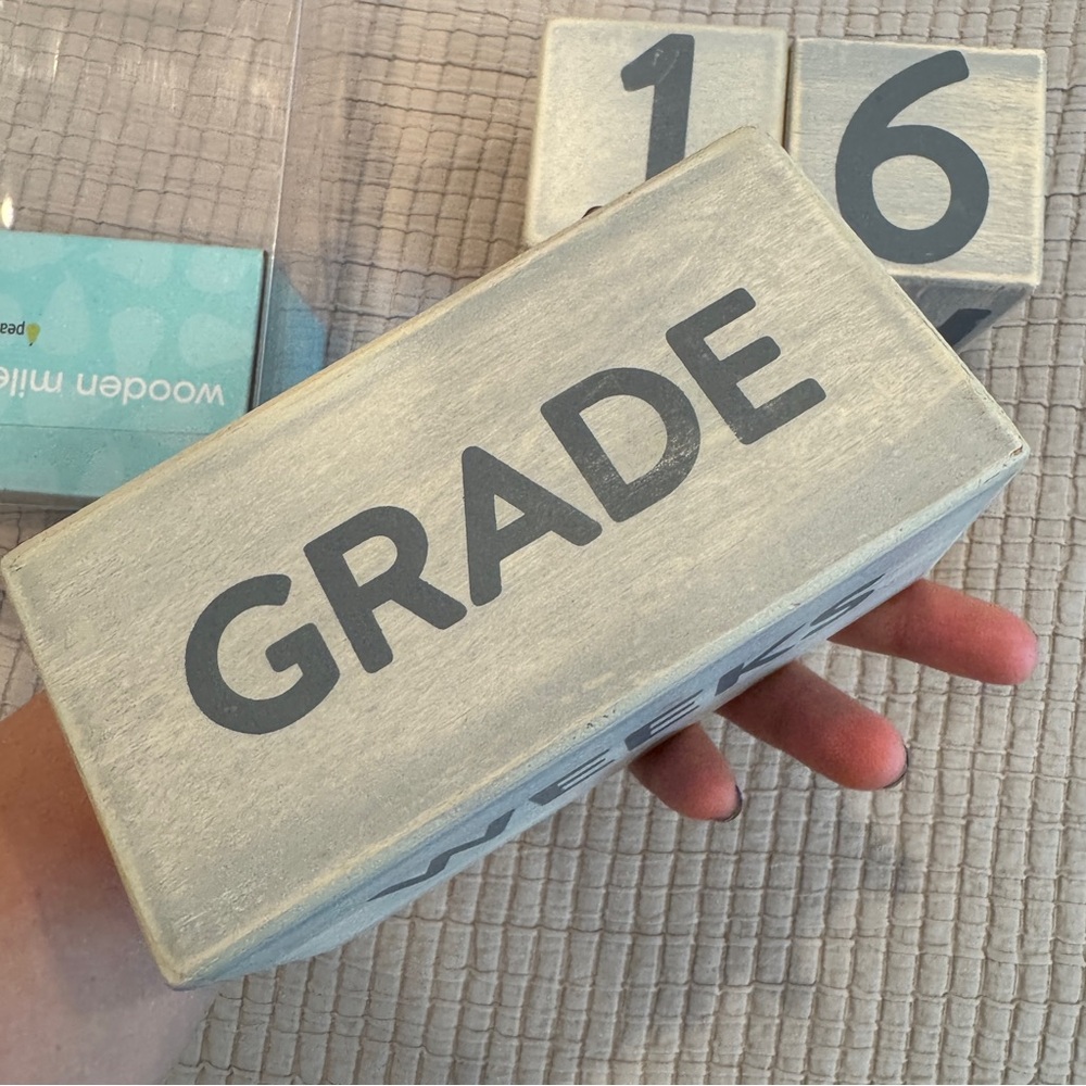 Pearhead Gray Milestone Blocks - Picture 3 of 6